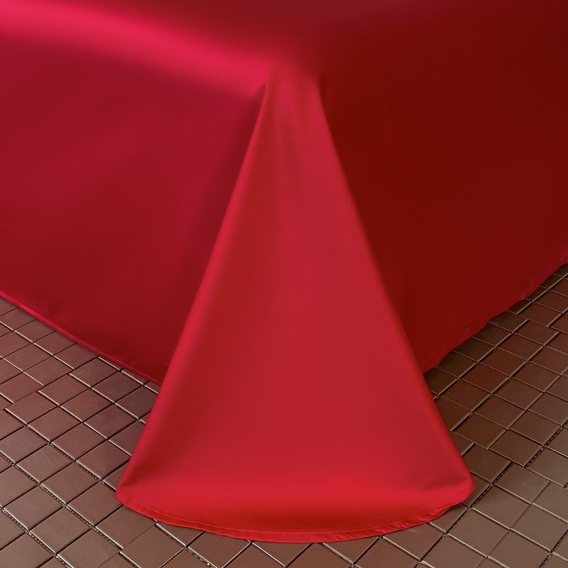 简约新婚庆红色四件套全棉结婚被套床单床笠礼物婚嫁床上用品,床上用品,婚庆床品套件,淘宝优惠券,粉丝福利购,淘宝优惠卷