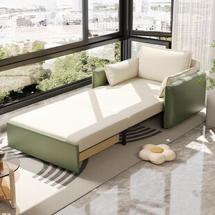 折叠沙发床两用猫抓布单人阳台休闲1米2多功能沙发可变床伸缩收纳