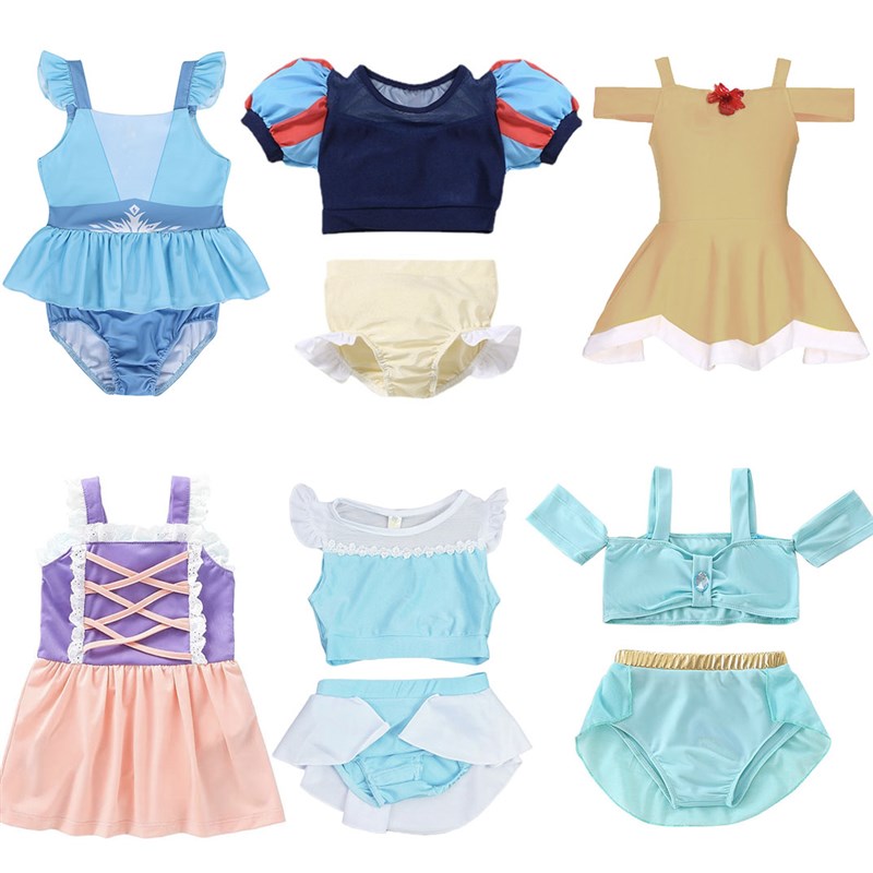 推荐Belle Swimming Outfit Toddler Beach Bikini Swimwear Onep