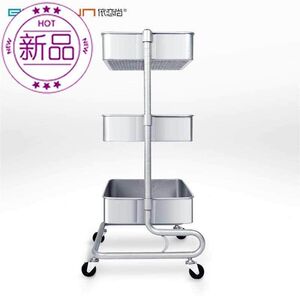 新品移动置物架卧a室落地多层婴儿收纳神器厨房带轮小手推车整理