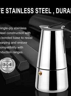 Stainless Steel Moka Coffee Pot Espresso Percolator Portable