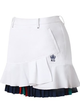 流行橙色系吸湿速干冰丝冷感高尔夫羽毛球网球打底包臀裙