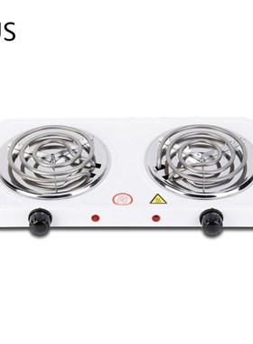 Portable Electric 2000W Mocha Pot Double Stove Hotplate Adj