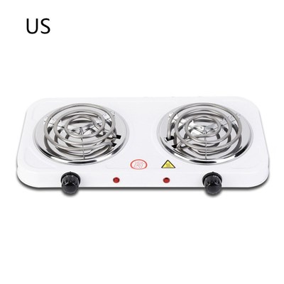 Portable Electric 2000W Mocha Pot Double Stove Hotplate Adj