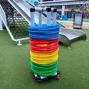 幼儿园呼啦圈收纳架儿童呼啦圈架子体操圈存放架可移动收集篮球架