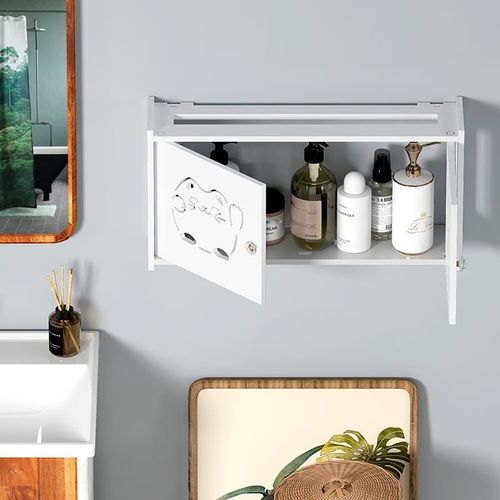卫生间收纳盒柜箱墙上免打孔壁挂式置物架浴室储物小壁柜挂柜吊柜