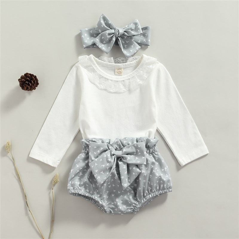 推荐Ma&Baby 0-18M Newborn Infant Baby Girl Clothes Set Lace