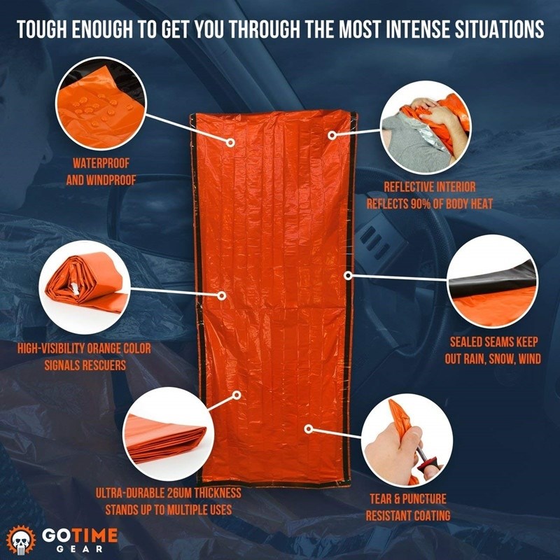 Waterproof Lightweight Thermal Emergency Sleeping Bag Bivy S