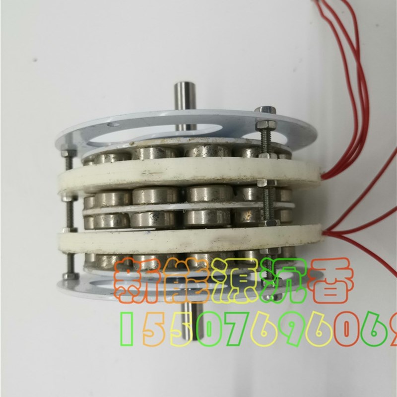 微型双层盘式无铁心发电机,移动电源 增程发电 循环发电制作diy