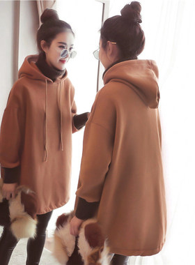 孕妇装秋装套装时尚款网红上衣y秋冬装加绒大码孕妇连衣裙子冬季