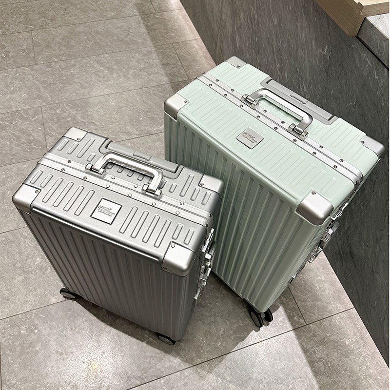 高颜值铝框行李箱女202t4新款学生拉杆箱男旅行箱密码箱超轻登机