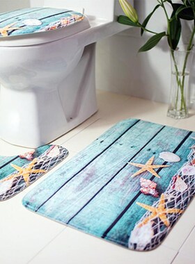 Carpet Bathroom Tapete Kitchen-Printing Toliet-Rug Anti-Slip