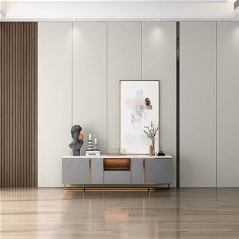 现代简约客e厅电视硬包背景墙沙发卧室床头格栅软包墙围定制护墙