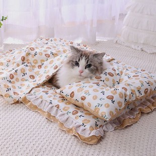 通用宠物三件套春夏新款 四季 猫咪床垫被子狗狗床猫窝狗窝可拆洗垫