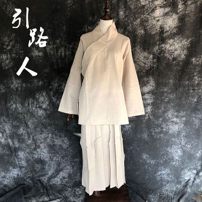 亚麻传统女丧服麻衣孝服白事奔丧服葬礼衣服麻裙麻裤麻帽套装包邮