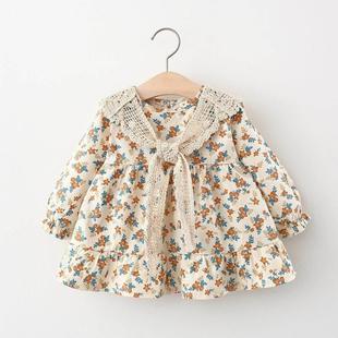 女宝宝洋装 2婴儿秋装 洋派韩版 女童2023新款 1周岁纯棉衣服
