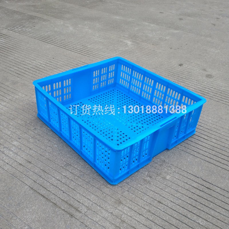 直销新品箱周转箱正方形箱收纳零配件I中转盒加厚塑料筐镂空箱工