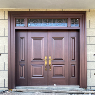 定制别墅大门锌合金防盗门进户门大门双开门农村自建房家用入户门