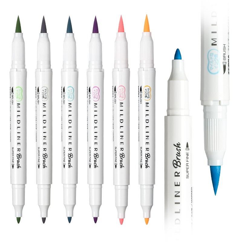 速发15 colors/set WFT8 MildLiner Double Head Fluorescent Pen