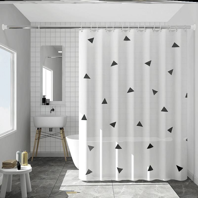 新品The bathroom shower curtain checkered PEVA Environmental