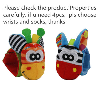 极速Infant Baby Kids Socks rattle toys Wrist Rattle and Foot