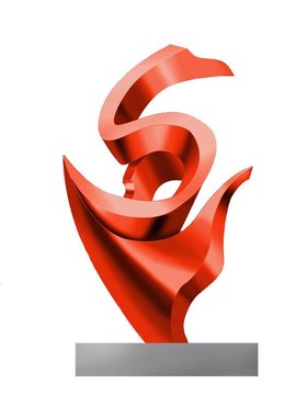 不锈钢雕塑定制大型铁艺圆环金属B户外学校园林发光水景观小品摆