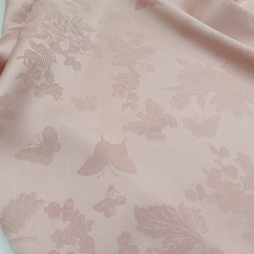 现货JM2741 枝叶蝴蝶镂空提A花染色涤纶汉服布料 夏季女装裙子面