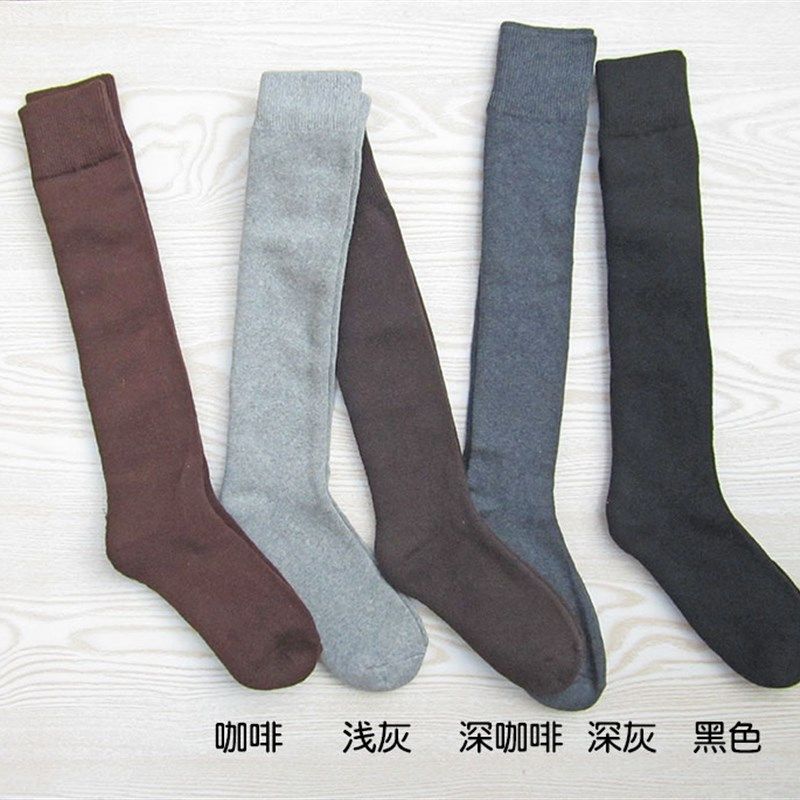 冬季加厚毛巾女袜长筒袜男黑色高筒棉袜大码长袜子灰色僧袜免绑带,女士内衣/男士内衣/家居服,长筒袜,淘宝优惠券,粉丝福利购,淘宝优惠卷