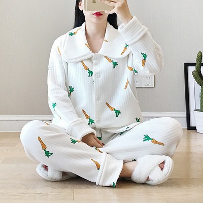 月子服10月份产后纯棉春秋加厚保暖吸汗孕妇生11产妇哺乳睡衣春季