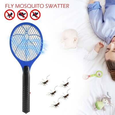 速发Handheld Electric Mosquito Swatter Insect Fly Racket Kil