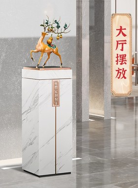 灵鹿添寿纯铜鹿落地摆件大气旺宅客厅装饰品长辈生日贺寿生日礼品