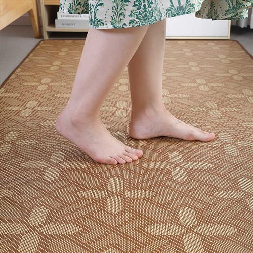 夏季床边毯藤编凉席地毯睡觉打地舖地垫凉感藤席午睡垫儿童床边垫