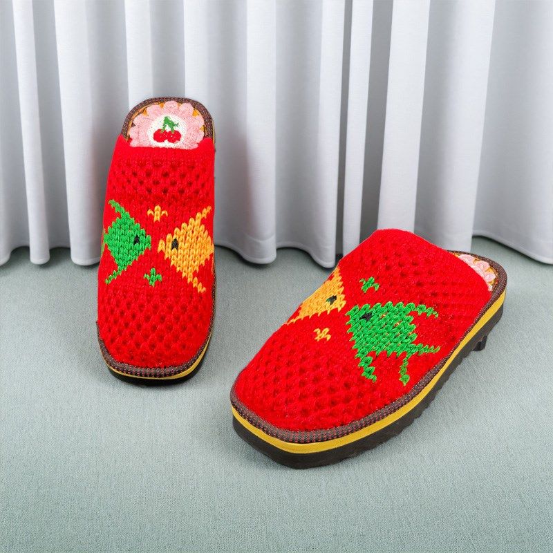 手工棉拖鞋男士冬季毛线女士拖鞋陪嫁结婚毛线拖鞋成品毛线鞋防滑,居家布艺,居家棉拖/棉鞋,淘宝优惠券,粉丝福利购,淘宝优惠卷