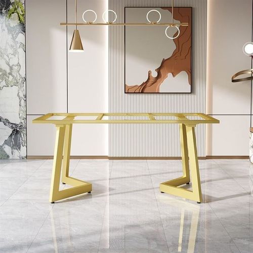 现货铁艺餐桌脚岩板桌腿支架茶桌书桌办公桌桌子腿新款底座可定制