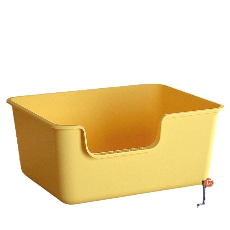 猫砂盆超大号全开放猫厕所防外溅垫猫沙盆屎盆子幼猫半封闭顶入式