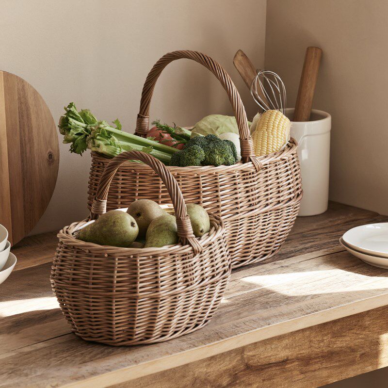 柳编蔬菜篮子藤编馒头筐家用厨房桌面竹编编织收纳筐鸡蛋水果篮,收纳整理,其他收纳篮,淘宝优惠券,粉丝福利购,淘宝优惠卷