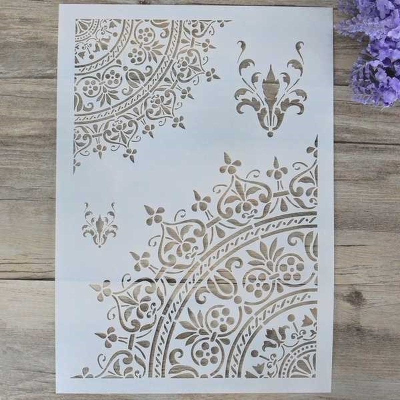 速发A3 A2 Size DIY Craft Mandala Stencils for Painting on Wo