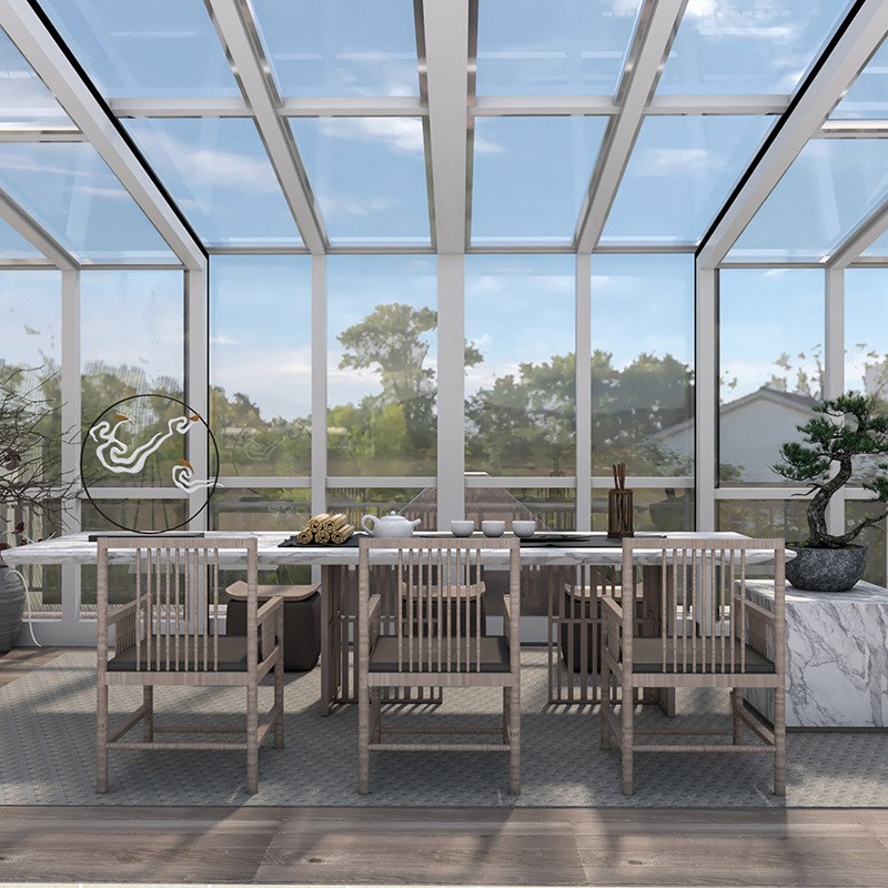 移动阳光房定制可折叠伸缩智能户外活动阳光房阳台露台院子玻璃房