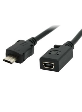 0.1M 10cm Mini USB T port 5pin Female to Micro USB Male Con