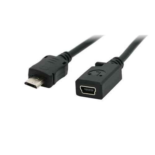 0.1M 10cm Mini USB T port 5pin Female to Micro USB Male Con
