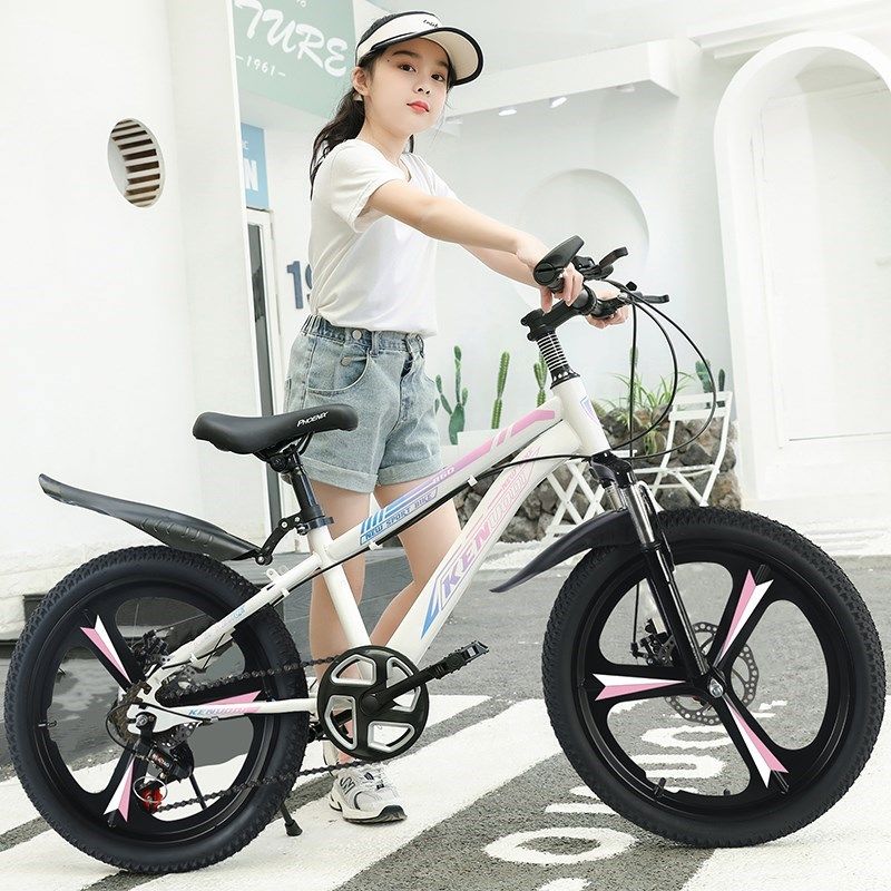 自行车儿童15岁中学生男女孩成人碟刹减震单速变速一体轮山地车8-