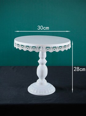 欧式白色甜品台摆k件婚礼蛋糕托盘展示架下午茶点心架冷餐茶歇摆