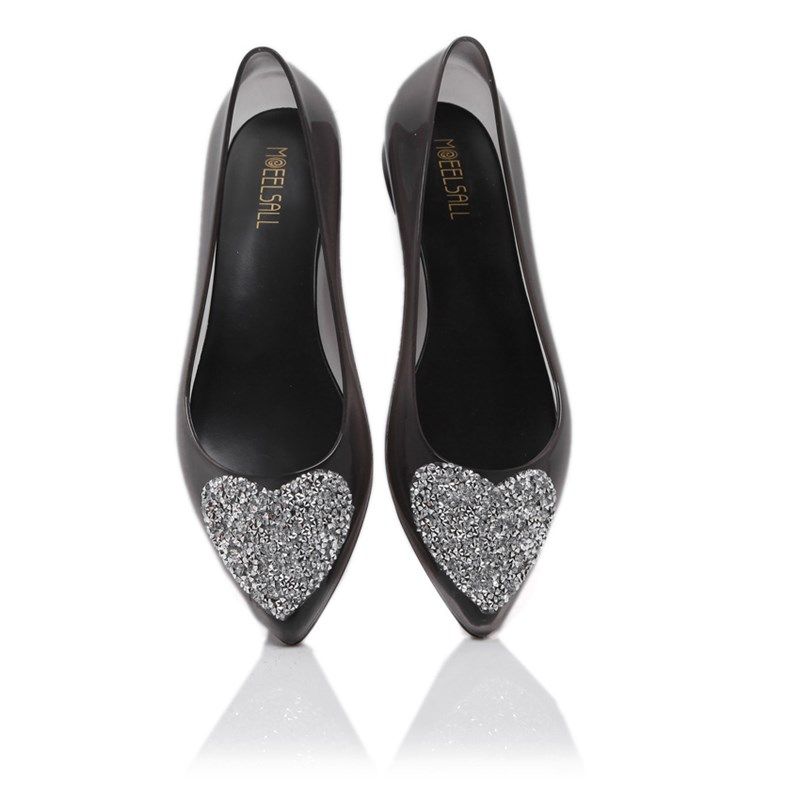 2024夏季果冻鞋女新款透明凉鞋塑料平底尖头水钻时尚单鞋水晶女鞋,女鞋,时装凉鞋,淘宝优惠券,粉丝福利购,淘宝优惠卷