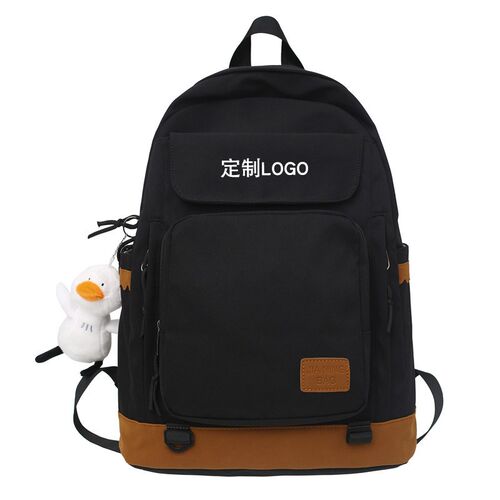 冠潮流大学生书包定制大容量初高中学生书双肩包轻便背包印logo新