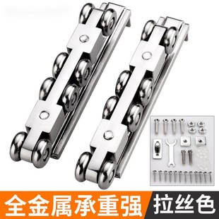 移门轨道吊轮导轨滑道滑轮实木玻璃推拉门吊轨滑轨吊门轮全金属轮