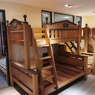 实木上下床高低床儿童上下铺床小户型双层床男孩女孩上下床多功能