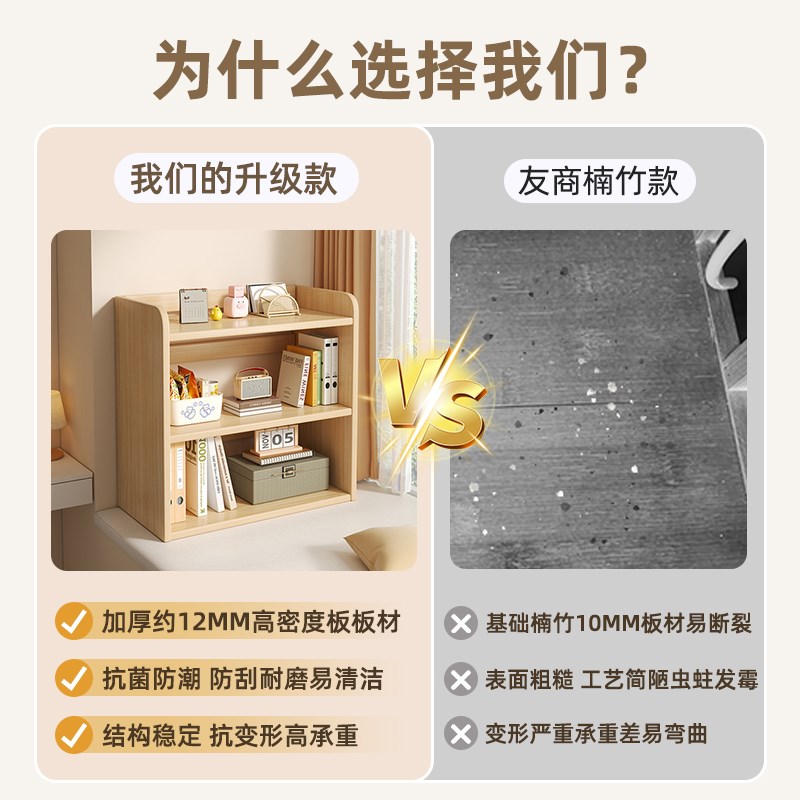 飘窗书架桌面置物架窗台收纳柜子储物柜放阳N台的小书柜多层分层