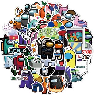 Skateboard 102PCS Among Mobile Phone Laptop Game Sticker