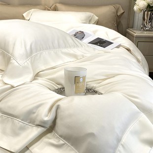 Warm 冰丝凉感床单床笠被套纯色床上用品 House高端天丝四件套夏季
