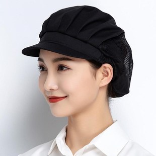 女士厨房帽炒菜帽子防油烟款帽子做饭女式厨师工作防掉发头巾